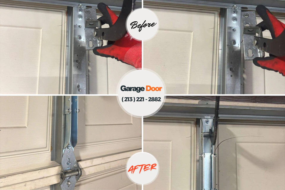 Before and after: garage door repair Cadiz, KY